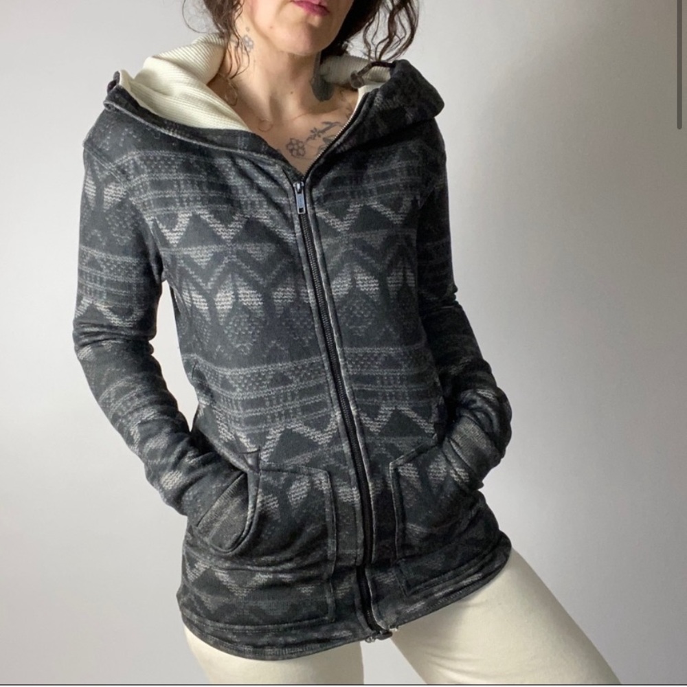 BURTON Minxy Full Zip Patterned Hooded Fleece